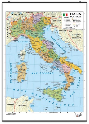 Carta geografica murale - carta,