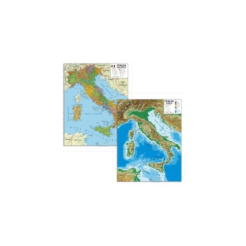 Carta italia murale - carta, bifacciale