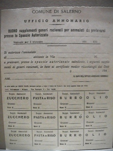 Tessera carta annonaria - tessera,