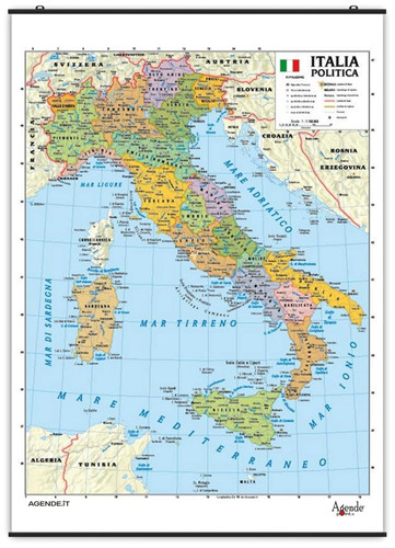 Carta geografica murale - carta,