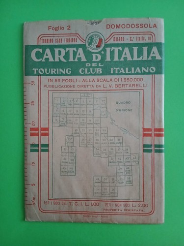 Carta italia del touring - d'italia,