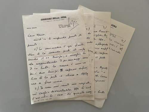 Lettera autografa indro - -,