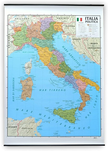 Carta geografica murale italia - carta,
