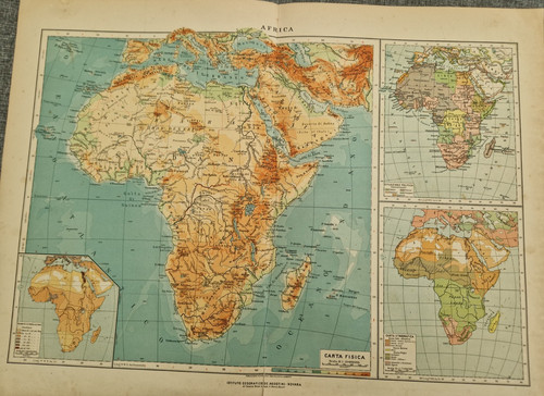 Africa 1926 carta geografica - carta,