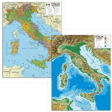 CARTA ITALIA MURALE BIFACCIALE
