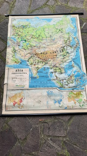 Mappa cartina scolastica - cartina, asia